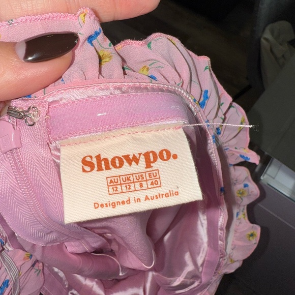 Showpo Pink Floral Dress with Ruffles - Picture 2 of 3